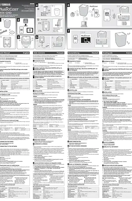 yamaha雅马哈WX-010 Quick Manual